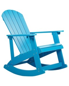 Beliani, Schaukelsessel aus Kunstholz Klassisch ADIRONDACK Schaukelsessel aus Kunstholz Klassisch ADIRONDACK, Beliani - Garten-Schaukelstuhl aus Kunstholz Klassisch ADIRONDACK, One Size, Blau Bunt
