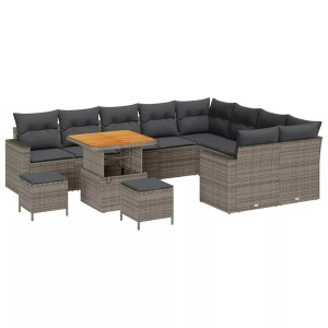 vidaXL, VidaXL - Garten-sofa poly-rattan, One Size, Grau