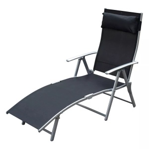 Northio, Northio - Sonnenliege klappbar Strandliege Gartenliege mit Kissen, Metall+Stoff, Schwarz, 137x63,5x100,5cm, One Size, Northio - Sonnenliege klappbar Strandliege Gartenliege mit Kissen, Metall+Stoff, Schwarz, 137x63,5x100,5cm, One Size