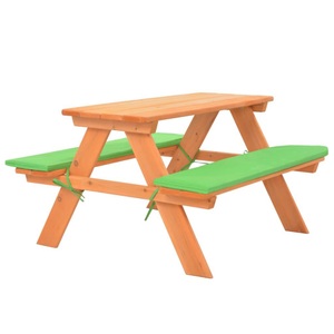 vidaXL, vidaXL Kinder-Picknicktisch mit Bänken 89×79×50 cm Massivholz Tanne, vidaXL Kinder-Picknicktisch mit Bänken 89×79×50 cm Massivholz Tanne