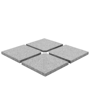 Diverse Hardware, Schirm-Gewichtsplatten 4 Stk. Quadratisch Grau Granit 100 kg
