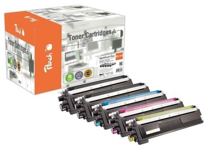 Peach, Peach 111854 Tn-230 Combi Pack Toner, Peach B230 5 Toner (2*bk, c/m/y) ersetzt Brother TN-230 für z.B. Brother DCP -9010 CN, Brother HL -3000, Brother HL -3040 CN