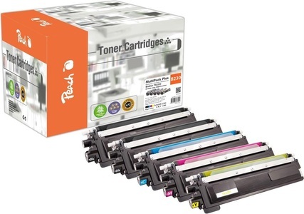 Peach, Peach 111854 Tn-230 Combi Pack Toner, Peach B230 5 Toner (2*bk, c/m/y) ersetzt Brother TN-230 für z.B. Brother DCP -9010 CN, Brother HL -3000, Brother HL -3040 CN