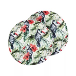 Beliani, Kissen 2er Set Aus Polyester Modern Mallare Unisex S/M, Beliani - Gartenkissen 2er Set aus Polyester Modern MALLARE, One Size, Grün Bedruckt