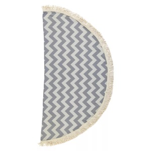 L'Anse, L'Anse - Badetuch Zig Zag, One Size, Taubengrau