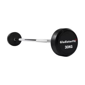 Gladiatorfit, GladiatorFit Langhantel Gummi : 30 KG Langhantel, GladiatorFit - Langhantel Gummi, 30KG, Multicolor