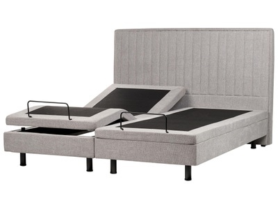 Beliani, Bett mit Lattenrost aus Polyester Klassisch DUKE II Bett mit Lattenrost aus Polyester Klassisch DUKE II