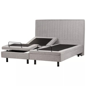 Beliani, Bett mit Lattenrost aus Polyester Klassisch DUKE II Bett mit Lattenrost aus Polyester Klassisch DUKE II