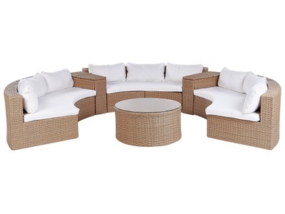 Beliani, Lounge Set aus PE Rattan Retro SEVERO Lounge Set aus PE Rattan Retro SEVERO