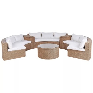 Beliani, Lounge Set aus PE Rattan Retro SEVERO Lounge Set aus PE Rattan Retro SEVERO