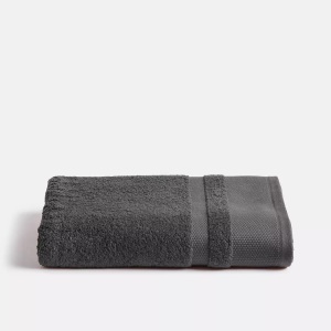 LA REDOUTE INTERIEURS, Badetuch Kheops Badetuch Kheops, La Redoute Intérieurs - Badetuch aus ägyptischer Baumwolle 600g/m2, 70x140 cm, Charcoal Black