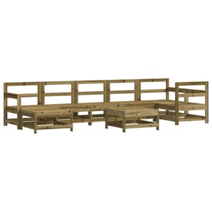 vidaXL, vidaXL 8-tlg. Garten-Lounge-Set Kiefernholz Imprägniert, vidaXL 8-tlg. Garten-Lounge-Set Kiefernholz Imprägniert