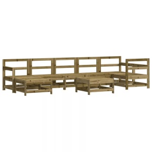 vidaXL, vidaXL 8-tlg. Garten-Lounge-Set Kiefernholz Imprägniert, vidaXL 8-tlg. Garten-Lounge-Set Kiefernholz Imprägniert