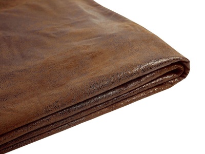 Beliani, Beliani Bezug für Bett FITOU Lederoptik braun 160 x 200 cm, Beliani - Bettrahmenbezug aus Kunstleder FITOU, One Size, Braun Bunt