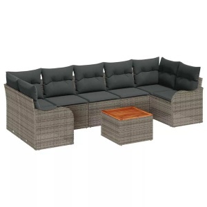 vidaXL, VidaXL - Modulares sofa poly-rattan, One Size, Grau, VidaXL - Modulares sofa poly-rattan, One Size, Grau