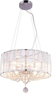 mutoni light, Hängeleuchte, Globo HÄNGELEUCHTE 40/130 cm , 15091H , Chromfarben , Metall, Glas , 130 cm , mit Behang , 004558315802