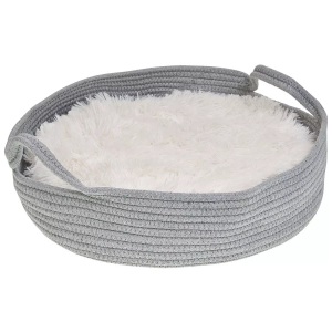 Beliani, Accessoires Aus Baumwolle Skandinavisch Dalaman Unisex 45cm, Beliani - Tierbett aus Baumwolle Skandinavisch DALAMAN, 45cm, Taubengrau