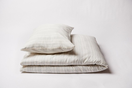 Journey Living, Journey Living - Duvetanzug BOLGHERI - Biobaumwolle/Leinen/ - off-white/dunkelgrau - 160x210, Journey Living Bettbezug »Bolgheri«, (1 St.)