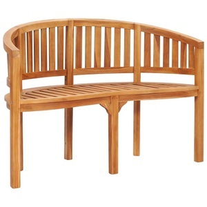 Diverse Hardware, Bananenbank 120 cm Massivholz Teak