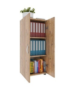 VCM, Büroschrank Bücher Ordner Aktenschrank Büromöbel Schrank Ulas 3-fach Drehtüren Büroschrank Bücher Ordner Aktenschrank Büromöbel Schrank Ulas 3-fach Drehtüren, MID.YOU Aktenschrank 49/108/34 cm , Ulas 3 , Honigeiche , Holzwerkstoff , 2 Fächer , 49x108x34 cm , melaminharzbeschichtet,melaminharzbeschichtet,Nachbildung,Nachbildung , In verschiedenen Grössen erhältlich, in verschiedenen Holzdekoren erhältli