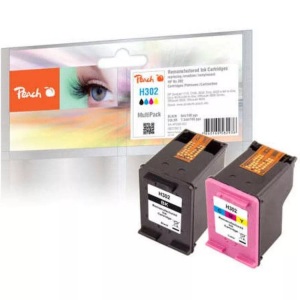 Peach, Peach Spar Pack Druckköpfe kompatibel zu HP No. 302, F6U66A, F6U65A, Peach HP 302 2 Druckköpfe (bk, col) ersetzt HP No. 302, F6U66AE, F6U65AE für z.B. HP Envy 4524 e-All-in-One, HP OfficeJet 3830, HP OfficeJet 4654