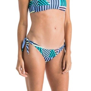 OLAIAN, Sabi Graphiti Women's Notched And Knotted Bikini Bottoms Damen Multicolor XS, 