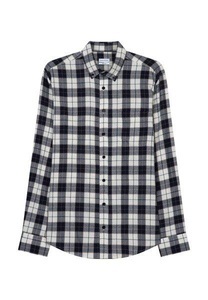 Seidensticker, Casual Hemd Regular Fit Langarm Karo Herren Dunkelblau M, 