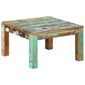 vidaXL, vidaXL Couchtisch 60x60x35 cm Altholz Massiv, 