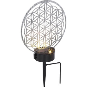 mutoni light, Solarleuchte Metall silberfarben 2xLED, Solarleuchte Metall silberfarben 2xLED