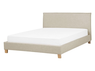 Beliani, Beliani Polsterbett beige Lattenrost 140 x 200 cm SENNEZ, 