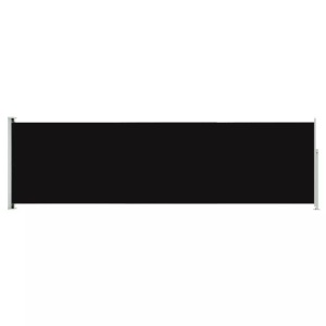 vidaXL, vidaXL Seitenmarkise Ausziehbar 180x600 cm Schwarz, vidaXL Seitenmarkise Ausziehbar 180x600 cm Schwarz