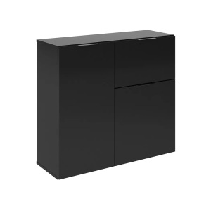 FMD, FMD Kommode »Dark«, Breite 89 cm, Calicosy - Buffet 2 Türen 1 Schublade L89cm Dunkel, One Size, Schwarz