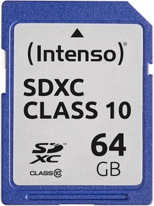 Intenso, Intenso 3411490 SDXC-Karte 64 GB Class 10, Intenso SDXC Card, Class 10, 64GB, 3411490