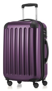 Hauptstadtkoffer, HAUPTSTADTKOFFER Hartschalentrolley mit 4 Doppelrollen, »Alex mit TSA Schloss«, Alex - Handgepäck Hartschale glänzend mit TSA in Aubergine