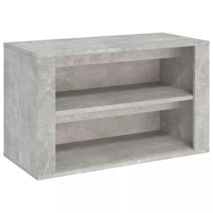 vidaXL, vidaXL Schuhregal Betongrau 75x35x45 cm Holzwerkstoff