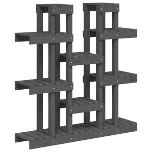 vidaXL, vidaXL Pflanzenständer Grau 104,5x25x109,5 cm Massivholz Kiefer