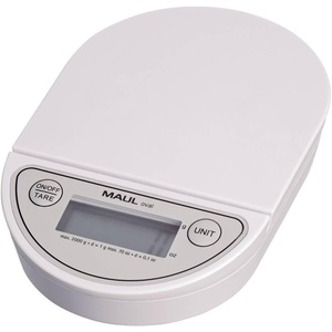 Maul, Maul MAULoval Briefwaage Wägebereich (max.) 2 kg Ablesbarkeit 1 g batteriebetrieben Weiß, Maul Briefwaage Oval Weiß 2 kg