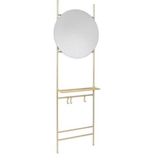 mutoni lifestyle, Wandspiegel Nucleos mit Brett Gold 59x180, Wandspiegel Nucleos mit Brett Gold 59x180