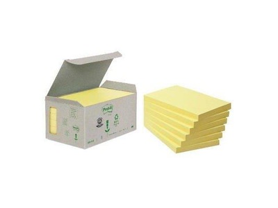 3m, 3M - ™ - Post-it® Recycling Notes 655-1B 127 x 76 mm, 3M Post-it Haftnotizen Recycling, 126mm x 76mm, gelb, 655-1B, (6 x 100 Blatt)