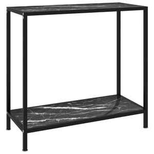 vidaXL, vidaXL Konsolentisch Schwarz 80x35x75 cm Hartglas