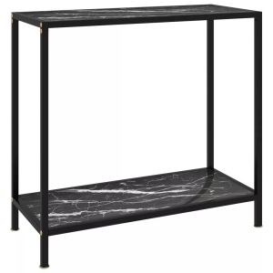 vidaXL, vidaXL Konsolentisch Schwarz 80x35x75 cm Hartglas
