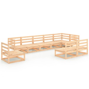 vidaXL, vidaXL 9-tlg. Garten-Lounge-Set Massivholz Kiefer