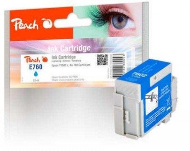 Peach, Peach Tintenpatrone cyan kompatibel zu Epson No. 760, T7602, Peach E760 Druckerpatrone cy ersetzt Epson T7602C, C13T76024010 für z.B. Epson SureColor SCP 600