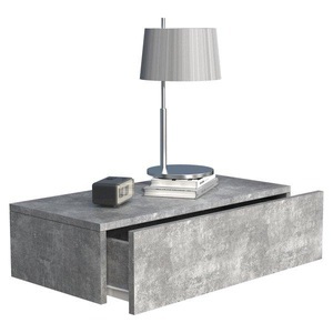 VCM, Holz Wandschublade Nachtschrank Wandboard Schublade Konsole Nachttisch Usal M 60 cm Holz Wandschublade Nachtschrank Wandboard Schublade Konsole Nachttisch Usal M 60 cm, VCM - Holz Wandschublade Nachtschrank Wandboard Schublade Konsole Nachttisch Usal M 60 cm, Beton-Optik