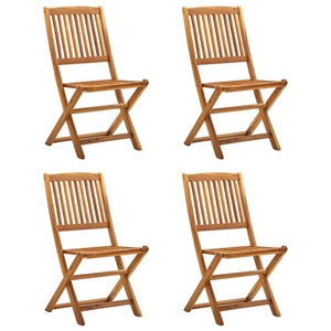 vidaXL, vidaXL Klappbare Gartenstühle 4 Stk. Massivholz Akazie, vidaXL Klappbare Gartenstühle 4 Stk. Massivholz Akazie