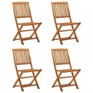 vidaXL, vidaXL Klappbare Gartenstühle 4 Stk. Massivholz Akazie, vidaXL Klappbare Gartenstühle 4 Stk. Massivholz Akazie