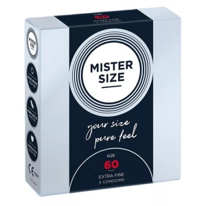 Mister Size, Mister Size 60 (3er Pack), Mister Size 60 Dünne Kondome, Neutral, Transparent, 3 Stück - Amorana