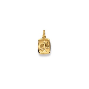 Anhänger Sternzeichen Waage Gelbgold 750, 19x10mm Damen Gelbgold ONE SIZE