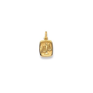 MUAU Schmuck, Anhänger Sternzeichen Waage Gelbgold 750, 19x10mm Damen Gelbgold ONE SIZE
