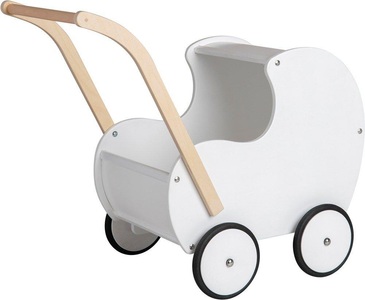 Atan, Puppenwagen Rosa Klassis Weiss Unisex, 